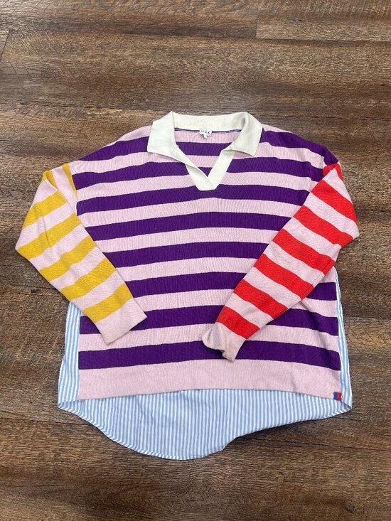KULE Tops - KULE The Joey Colorblock Stripe Rugby Top Small